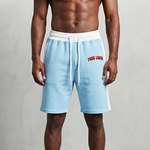 Pantalones Cortos Deportivos para Hombre, 100% Algodón, 300GSM, Secado Rápido, Logotipo Personalizado con Impresión DTF, 2 Colores, Estilo Hip Hop, 2026 - Product Image 1