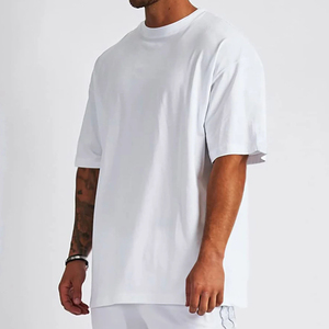 Customize Men T Shirts High-quality Hip Hop 100% <b>Ring</b> Spun Cotton Knitted Regular Fit DTG Printed Logo Neck - Product Image 3