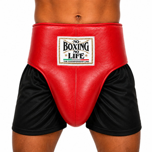 No Boxing No Life Protège-entrejambe de boxe en PU Noir et Blanc, Élastique à la taille, Pour l'entraînement toutes saisons - Product Image 5