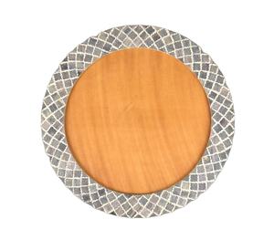 Miroir mural de luxe en os incrusté |   Miroir décoratif rond pour salle de bain et salon - Product Image 1