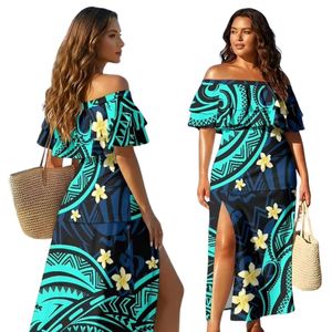 Puletasi Samoano para Parejas, Vestido Samoano para Mujer, Camisas y Pantalones Cortos Hawaianos con Botones - Product Image 3