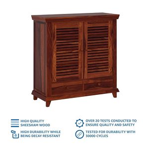 Saleem International Solid Sheesham Wood Shoe <b>Rack</b>,Honey Finish - Product Image 5