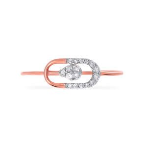 Premium Gold Diamond <b>Studded</b> Leaf Design Engagement Ring For Women Marquise Cut 0.35 Ct Wholesale Jewelry SupplierPremium Gold - Product Image 3