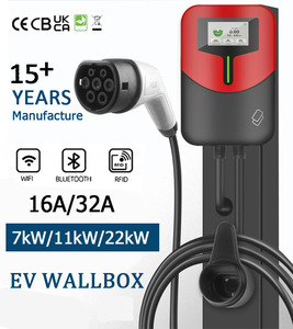 สถานีชาร์จรถยนต์ไฟฟ้าแบบติดผนัง ZSWINNER ST-E310 32A OCPP 7kW สำหรับใช้ในบ้าน ชนิดที่ 2 สีแดง สายยาว 5 เมตร - Product Image 1