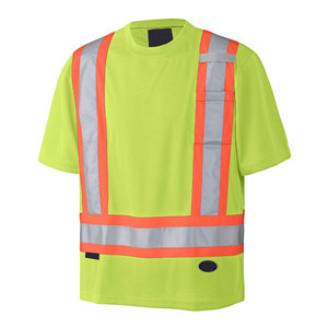 T-shirt de sécurité haute visibilité à col rond pour le travail, vêtement de sécurité à manches courtes, vêtements de travail, produit de marque haut de gamme, meilleures caractéristiques - Product Image 5