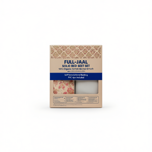Full Jaal Solid <b>Bed</b> <b>Sheet</b> Set 100% Organic Cotton Microfiber Fabric 95x108 Inch Soft Home Hotel Bedding <b>PVC</b> 4pcs Included - Product Image 1