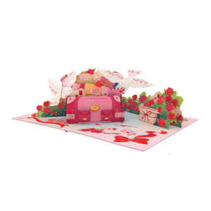 Custom Valentine's Day 3D Pop Up Card with <b>Envelope</b> Handmade Love and Heart Design Greeting Cards For Valentine - Product Image 3