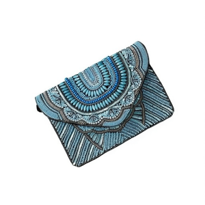 Sac à main artisanal de luxe indien, multicolore, forme baguette, durable, style ethnique, fait main, accessoires de mode en cristal, pour un usage décontracté - Product Image 2