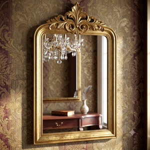 Marco de Fotos Rectangular Dorado Ornamentado Vintage con Encaje, Marco Decorativo de Resina Estilo Barroco - Product Image 1