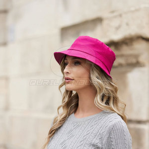 Plain Cotton Bucket <b>Hat</b> Breathable Fabric Casual Headwear For Summer <b>Walking</b> Weekend Travel And Outdoor Street Fashion Use - Product Image 5