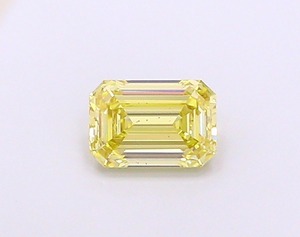 Diamant de laboratoire CVD de luxe 1,10 ct, jaune fantaisie, taille émeraude, VS1, EX Poli, vente en gros, diamant non monté, fourni par le fabricant, en stock - Product Image 1
