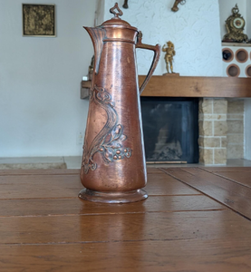 Carafe en cuivre de haute qualité pour l'eau potable, carafe de service en cuivre, carafe à vin en cuivre avec finition polie brillante - Product Image 1