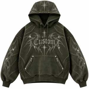 Low MOQ Wholesale Oversized Fleece Mens Hoodie Custom Graphic Mens Streetwear Hoodie for Streetwear Brands - Product Image 1