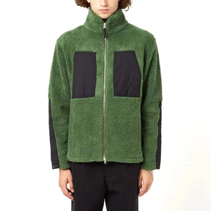 Veste en polaire Sherpa respirante à coupe classique, style streetwear, fermeture éclair, impression de logo personnalisé, vestes en polaire pour l'hiver - Product Image 1