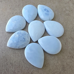 Natural Blue Opal Cabochon Teardrop Shape Calibrated Flat Back Gemstone, for Jewelry All Sizes Available - Product Image 6