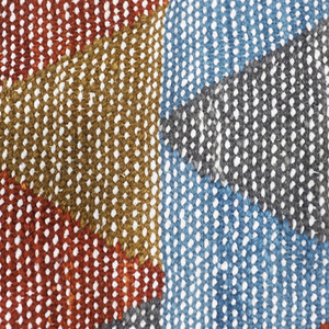 Alfombra DECORDEC Beige Marfil de Lana con Diseño Geométrico de Diamantes, Ecológica, Antideslizante, con Textura Lineal en Relieve, Hecha a Mano, Gruesa y Contemporánea - Product Image 4