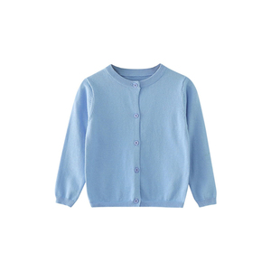 Cardigan en tricot de coton à manches longues et col rond boutonné pour garçons et filles, uniforme scolaire unisexe, veste pull - Product Image 6