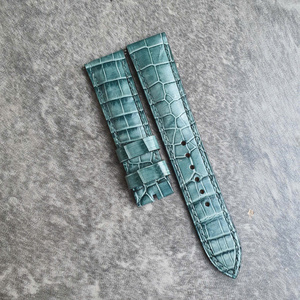 Bracelet de montre en cuir de crocodile Luxali personnalisé 18-22 mm, bracelet de luxe en acier inoxydable, couleurs authentiques, durable, fabriqué en usine, compatible avec les montres intelligentes - Product Image 2