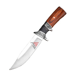 Navaja de Bolsillo para Caza y Combate al Aire Libre, Cuchillo de Supervivencia para Campamento, Hoja de Acero Inoxidable de Grado Industrial, Mango de Madera Personalizado - Product Image 1