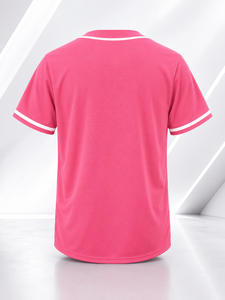 Trending <b>Polyester</b> 180Gsm Breathable Printed Baseball Jersey <b>T</b>-<b>Shirt</b> Customizable Short Sleeve V-neck Team Custom Logo - Product Image 2
