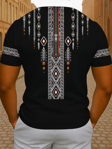 <b>Men's</b> Slim Fit Sublimation <b>Hoodie</b> Half Zip <b>Short</b> <b>Sleeve</b> Solid Knit Top Polyester Cotton Lightweight Breathable - Product Image 2