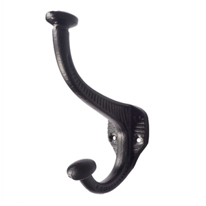 Classic Brass Wall Mounted Single <b>Hook</b> Heavy Duty Metal Coat <b>Hook</b> for Clothing Storage Installation with Drill - Product Image 3