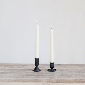 Iron <b>Candlestick</b> Holder Set of 2 <b>Black</b> Taper Candle Holders Heat Resistant for Home Decoration - Product Image 1