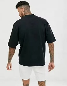 Camiseta de Hombre 100% Algodón Tejido, Cuello Caído, Oversize, Estampado Personalizado, Unisex, Estilo Urbano, Venta al Por Mayor - Product Image 2