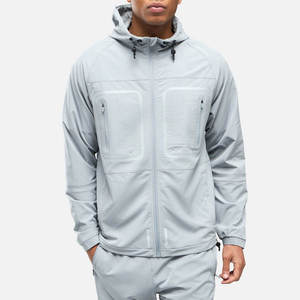 Conjunto Deportivo de Dos Piezas para Hombre, Chaqueta Cortavientos con Cremallera, Tejido Transpirable, para Deportes al Aire Libre, Talla Grande - Product Image 2