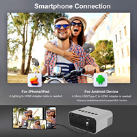 Mini projecteur populaire YT500 pour usage domestique, projecteur de poche avec télécommande, système IOS Android, projecteur de mise en miroir d'écran