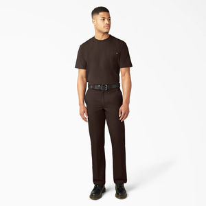 Pantalones Formales de Pierna Recta para Hombre, Cintura Media, Cierre de Botones, Antiarrugas, de Poliéster, con Bolsillos Laterales, para Otoño - Product Image 6