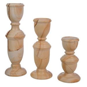 Portavelas de Madera con Acabado Natural, Hecho a Mano, Decoración para el Hogar, Ideal para Bodas y Mejora del Interior - Product Image 2