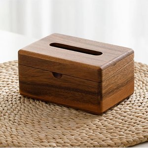 Boîte à mouchoirs en bois personnalisée, faite à la main, en bois massif, porte-mouchoirs rustique, distributeur de serviettes, décoration pour hôtel, restaurant, bureau, maison - Product Image 6