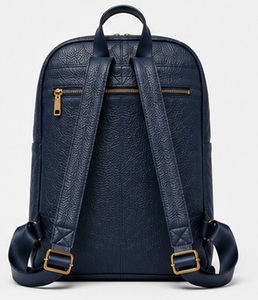 Premium Genuine <b>Leather</b> Casual Vintage Fashion Minimalist Men's Office Business <b>Laptop</b> Travel <b>Backpack</b> Polyester Zipper Durable - Product Image 4