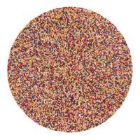 Set de table rond artisanal premium en perles arc-en-ciel, décoration de table colorée pour la maison et les événements, set de table perlé aux couleurs éclatantes