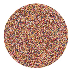 Premium Handmade Rainbow Beaded <b>Placemat</b> <b>Round</b> Table Mat Colorful Dining Decor For Home And Events Color Burst Beaded <b>Placemat</b> - Product Image 2
