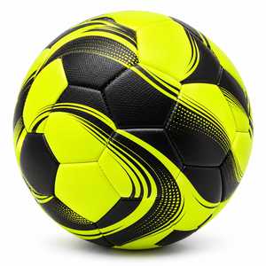 Balón de Fútbol ESTRELLA INTERNATIONAL, Color Turquesa Blanco con Patrón de Rayas Curvas, Talla 5, para Entrenamiento en Interiores/Exteriores, Ligero - Product Image 4
