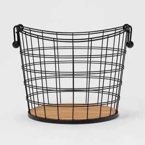 Set of 3 <b>Gold</b> & Black Cut Design Openwork Metal <b>Storage</b> <b>Baskets</b> with <b>Gold</b> Plating Etching Rectangular <b>Basket</b> - Product Image 3