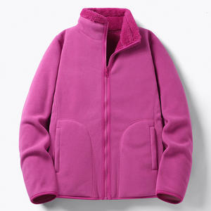 Veste polaire personnalisée pour femme, double face, chaude et douce, style décontracté et sportif, vente en gros - Product Image 2