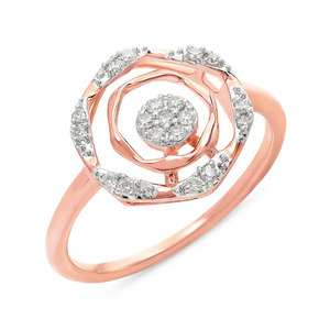 Anillo Circular de Diamantes en Oro Rosa - Product Image 2