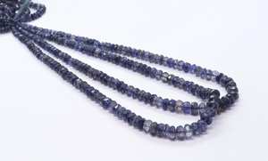 Cuentas facetadas de iolita natural de 4.5-7 mm, cuentas de piedras preciosas de iolita, cuentas facetadas de iolita para la fabricación de joyería. - Product Image 3