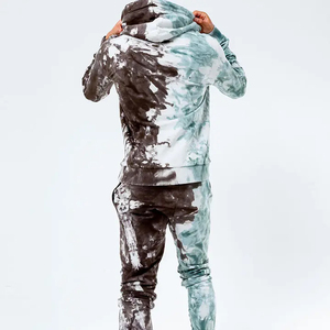 Ensemble de survêtement à capuche tie-dye pour homme, sweat-shirt et pantalon longs, imprimé par sublimation dégradé, style streetwear - Product Image 6