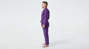 Men Sports Training Suit Long Sleeve <b>Wrap</b> Front Jacket And Matching Pants <b>For</b> Practice - Product Image 2