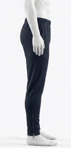 Pantalon de survêtement décontracté pour homme, noir, double interlock (TTS), 100 % polyester, écologique, séchage rapide, respirant, taille élastique, poches latérales - Product Image 3