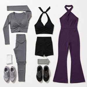 Women's Workout Sportswear <b>Set</b> Trendy Fitness <b>Gym</b> Clothing Quick Dry Breathable Lightweight Training Activewear 2 Piece <b>Set</b> - Product Image 3
