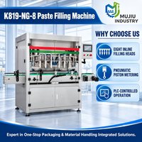 Machine de remplissage de bouteilles de shampoing avec huit têtes de piston et changements de vitesse de dosage pour les emballages de vente au détail K819-NG-8