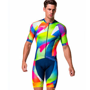 Maillots de cyclisme à fermeture éclair, shorts de cyclisme à séchage rapide, ensembles de vêtements de cyclisme athlétiques 100% polyester, tenues de cyclisme pour hommes - Product Image 2