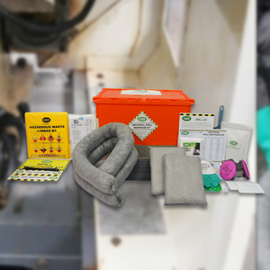 Industrial Universal Spill Kit 45L with Heavy Duty <b>Box</b> Absorbent Pads <b>Socks</b> Spill Response Kit for Oil Chemical Lab Warehouse - Product Image 5