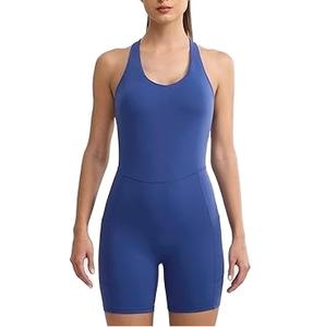 Conjunto Deportivo de 2 Piezas para Mujer, Color Azul, Personalizado, Sin Costuras, Cintura Alta, Ecológico, Transpirable, Elástico, Leggings de Yoga, Trajes de Yoga - Product Image 1