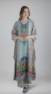 Robe Kaftan Longue en Soie Polyéthylène pour Femmes, Robe Maxi Kaftan pour l'Été, l'Hiver, l'Automne, le Printemps, à Porter Toute l'Année - Product Image 4